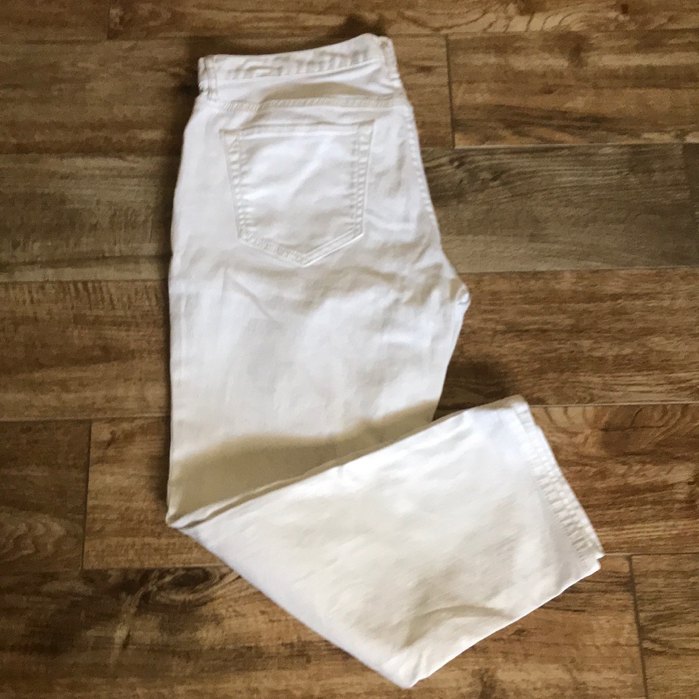 Eddie Bauer Boyfriend Crop White Jeans